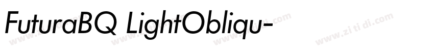 FuturaBQ LightObliqu字体转换